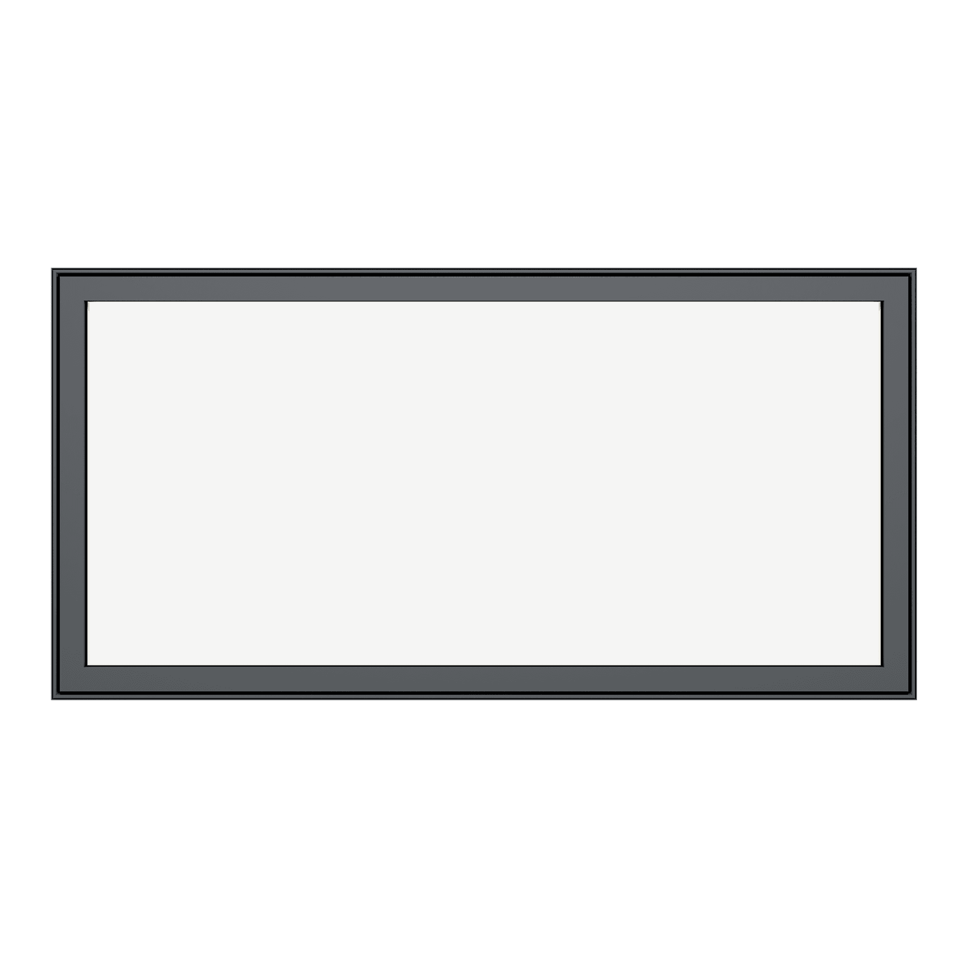 Close up of a closed black Marvin Modern Awning window.