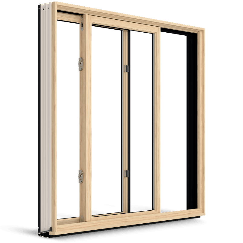 Angled view of an opened Marvin Elevate Glider window.